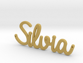 Silvia Pendant  in Tan Fine Detail Plastic