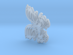 Extravagant Butterfly Pendant in Clear Ultra Fine Detail Plastic