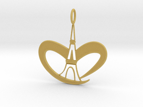 Love Paris - Eiffel Tower in Tan Fine Detail Plastic