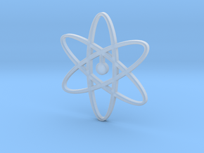 Atom Pendant in Clear Ultra Fine Detail Plastic