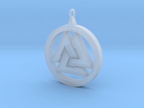 Part-Closed Tri-Pendant in Clear Ultra Fine Detail Plastic