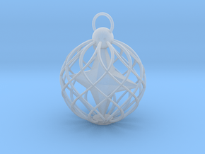 Star Cage Bauble in Clear Ultra Fine Detail Plastic
