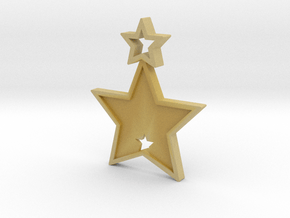 Star Pendant (Customizable) in Tan Fine Detail Plastic