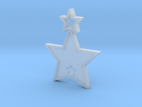Star Pendant (Customizable) in Clear Ultra Fine Detail Plastic