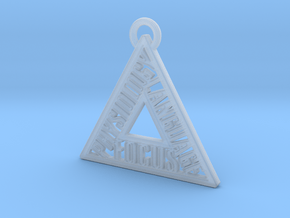 Motivation Pendant, State in Clear Ultra Fine Detail Plastic