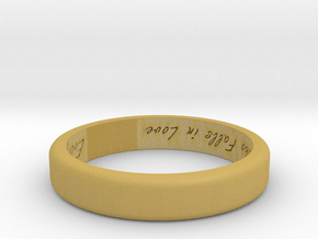 Engraved Standard Sized ring in Tan Fine Detail Plastic