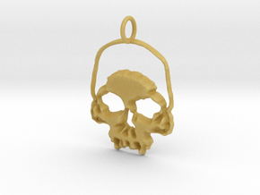 Skull Light Pendant in Tan Fine Detail Plastic