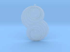 Pendant crop circles in Clear Ultra Fine Detail Plastic