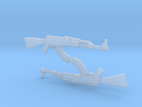 AK-47 1/148 Scale, Pair in Clear Ultra Fine Detail Plastic
