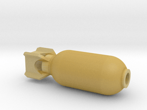 DRAW pendant - color plastic bomb in Tan Fine Detail Plastic