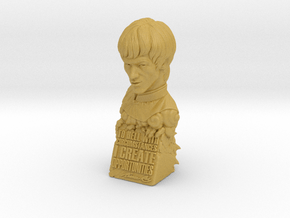 Bruce Lee Bust with Quote, Size M in Tan Fine Detail Plastic