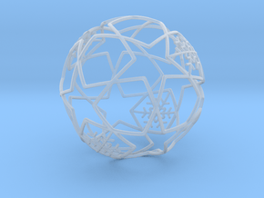 iFTBL Xmas Frozen Stars Ball - Ornament 60mm ' in Clear Ultra Fine Detail Plastic