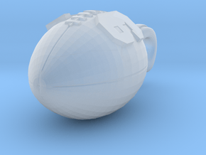 Football Pendant #16 in Clear Ultra Fine Detail Plastic
