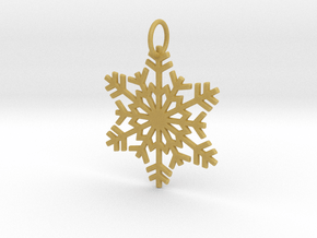 Snowflake Ornament/Pendant in Tan Fine Detail Plastic