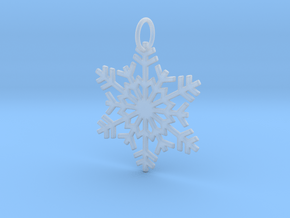 Snowflake Ornament/Pendant in Clear Ultra Fine Detail Plastic