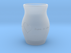 "Home Is Where the Heart Is" Vase in Clear Ultra Fine Detail Plastic