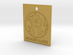 Molon Labe Spartan III% Pendant in Tan Fine Detail Plastic