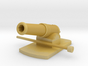 Miniature Metal Functional Cannon in Tan Fine Detail Plastic