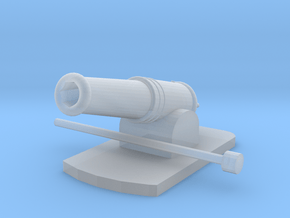Miniature Metal Functional Cannon in Clear Ultra Fine Detail Plastic