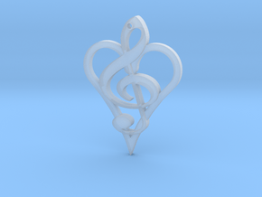 Music From The Heart Pendant in Clear Ultra Fine Detail Plastic