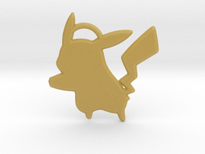 Pikachu Keychain in Tan Fine Detail Plastic