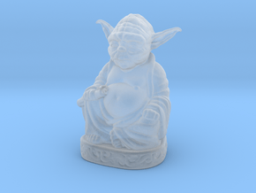 Yoda Buddha with Lightsaber  in Clear Ultra Fine Detail Plastic