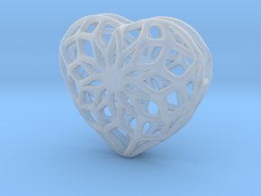 Valentine Heart - small in Clear Ultra Fine Detail Plastic