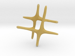 3D Octothorpe in Tan Fine Detail Plastic