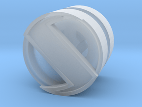 SPINNER_1814CS_LEFT - LEGO-compatible Custom Rims in Clear Ultra Fine Detail Plastic
