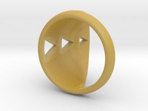 Curved Claw Ring in Tan Fine Detail Plastic