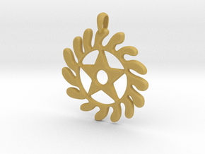SESA WO SUBAN Symbol Jewelry Pendant in Tan Fine Detail Plastic