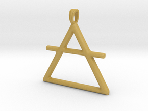AIR Alchemy symbol Jewelry pendant in Tan Fine Detail Plastic
