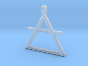 AIR Alchemy symbol Jewelry pendant in Clear Ultra Fine Detail Plastic