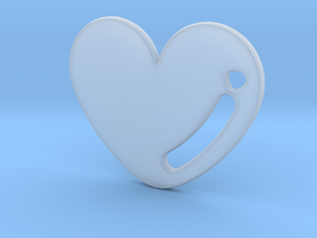 Love Heart Pendant in Clear Ultra Fine Detail Plastic