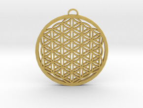 Flower of Life (Large) in Tan Fine Detail Plastic