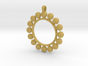 GOLD Alcemy Symbol Jewelry Pendant in Tan Fine Detail Plastic