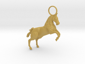 Horse Earring/Pendant in Tan Fine Detail Plastic