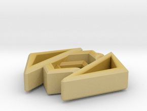 Geometric Design Pendant in Tan Fine Detail Plastic
