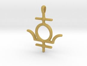 MERCURY Symbol Jewelry Pendant in Tan Fine Detail Plastic