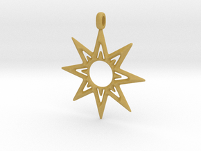 STAR OF VENUS Jewelry Symbol Pendant. in Tan Fine Detail Plastic