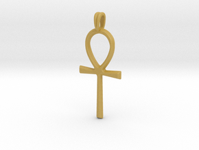 Ankh Symbol Jewelry Pendant in Tan Fine Detail Plastic