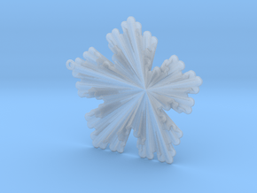 Golden Koch Snowflake Ornament in Clear Ultra Fine Detail Plastic