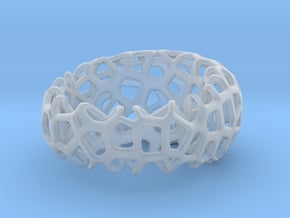 Wide designer  Aesthetic, Custom ring #Voronoi in Clear Ultra Fine Detail Plastic