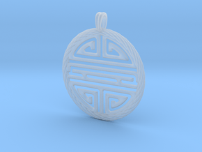 Shou Symbol Jewelry Pendant in Clear Ultra Fine Detail Plastic