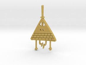 Bill Cipher Pendant/Keychain in Tan Fine Detail Plastic