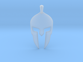 Spartan Helmet Jewelry Pendant in Clear Ultra Fine Detail Plastic