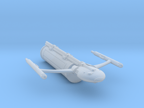 Civilian Modular Freighter with Cylinder Cargo Pod in Clear Ultra Fine Detail Plastic