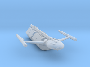 Civilian Modular Freighter with Two Hexagonal Pods in Clear Ultra Fine Detail Plastic