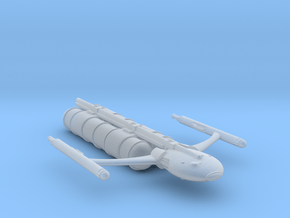 Civilian Modular Freighter with Tanker Pods in Clear Ultra Fine Detail Plastic