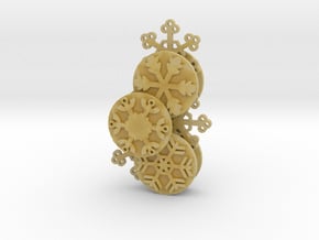 Gears of Winter Ornament in Tan Fine Detail Plastic